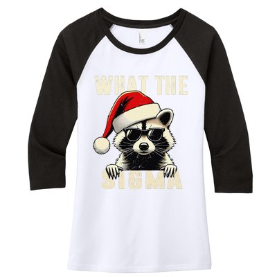 What The Sigma Santa Funny Christmas Meme Xmas Women's Tri-Blend 3/4-Sleeve Raglan Shirt