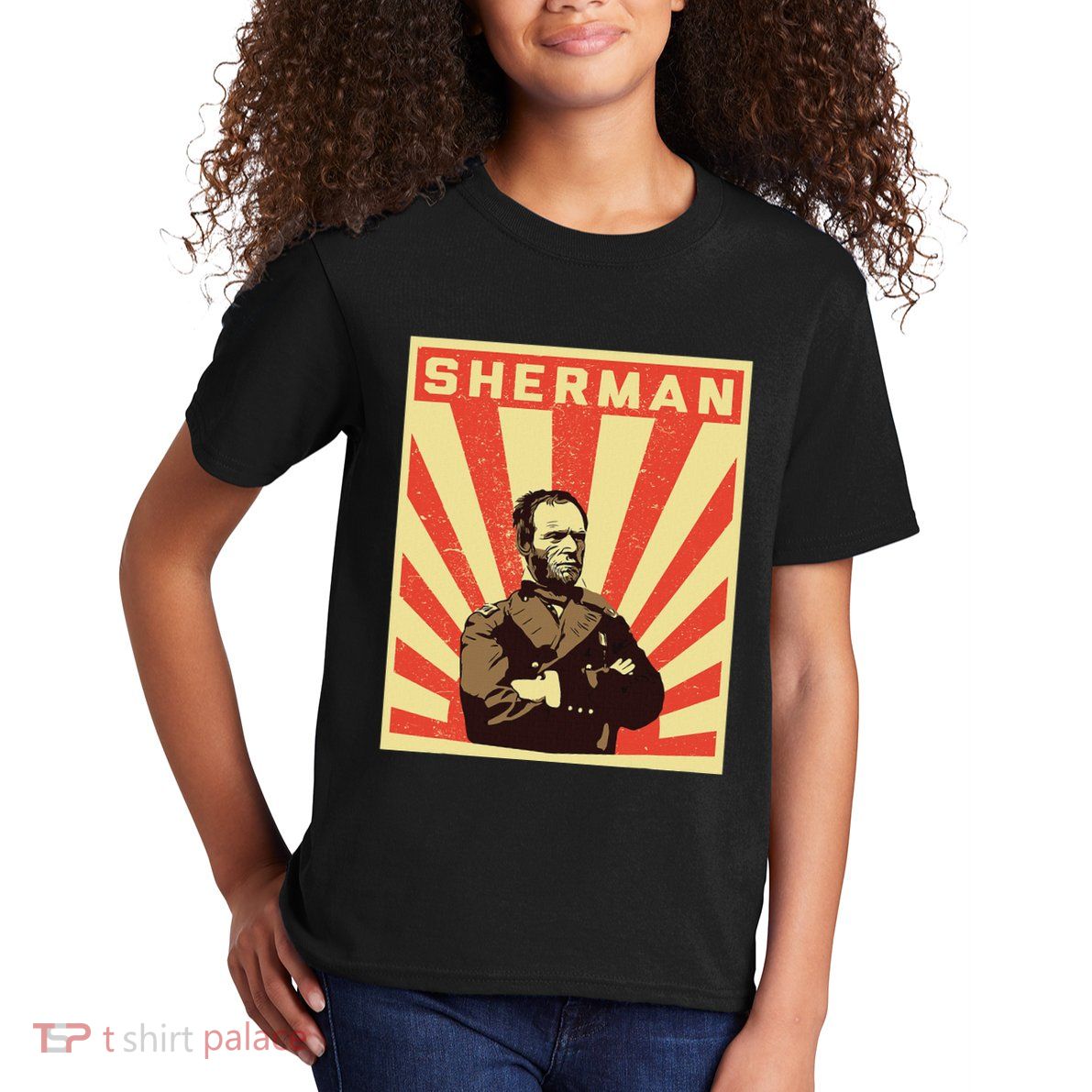 William Tecumseh Sherman Propaganda Design General Sherman Kids T-Shirt