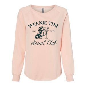 Weenie Tini Social Club Dachshund Weiner Dog Womens California Wash Sweatshirt