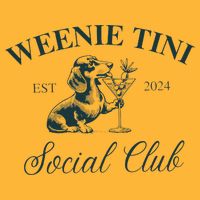 Weenie Tini Social Club Dachshund Weiner Dog Sustainable Knit Beanie