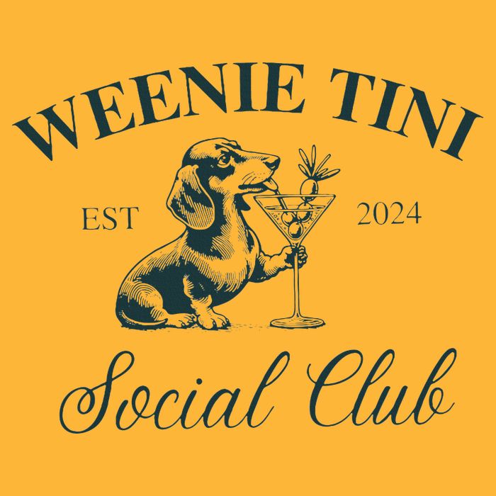 Weenie Tini Social Club Dachshund Weiner Dog Sustainable Knit Beanie