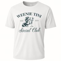 Weenie Tini Social Club Dachshund Weiner Dog Cooling Performance Crew T-Shirt