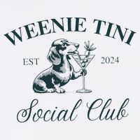 Weenie Tini Social Club Dachshund Weiner Dog Cooling Performance Crew T-Shirt