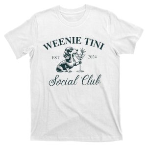 Weenie Tini Social Club Dachshund Weiner Dog T-Shirt