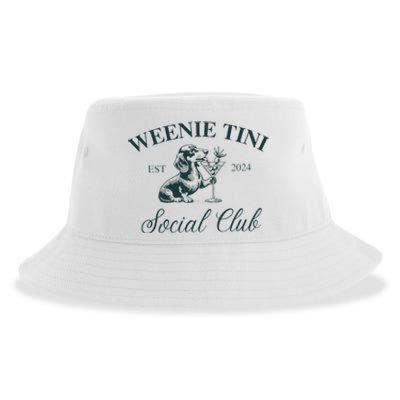 Weenie Tini Social Club Dachshund Weiner Dog Sustainable Bucket Hat