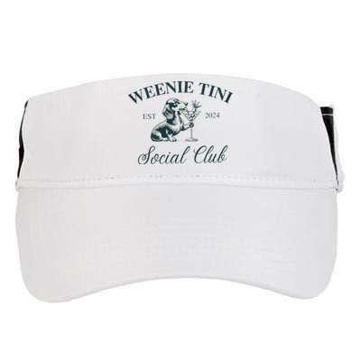 Weenie Tini Social Club Dachshund Weiner Dog Adult Drive Performance Visor