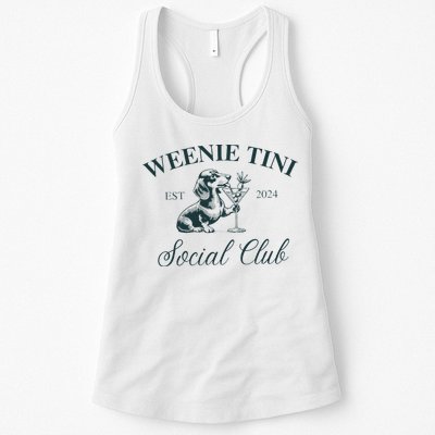 Weenie Tini Social Club Dachshund Weiner Dog Womens Tank Top