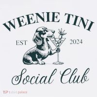 Weenie Tini Social Club Dachshund Weiner Dog Kids T-Shirt