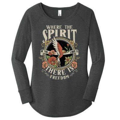 Where The Spirit Of The Lord Is There Is Freedom Women's Perfect Tri Tunic Long Sleeve Shirt