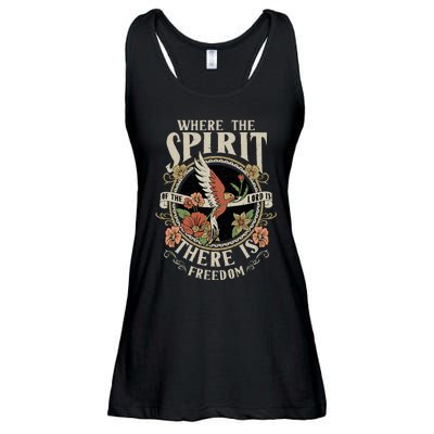 Where The Spirit Of The Lord Is There Is Freedom Ladies Essential Flowy Tank