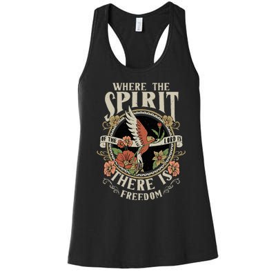 Where The Spirit Of The Lord Is There Is Freedom Women's Racerback Tank