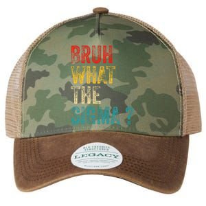 What The Sigma Bruh Funny Saying Adult Sarcastic Meme Quote Legacy Tie Dye Trucker Hat