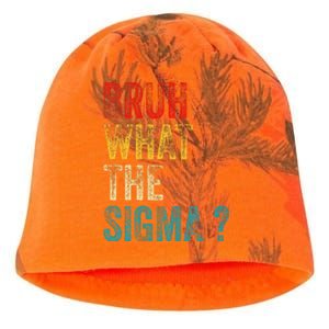 What The Sigma Bruh Funny Saying Adult Sarcastic Meme Quote Kati - Camo Knit Beanie