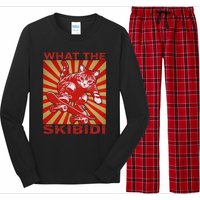 What The S.K.I.B.I.D.I Funny Meme Cat Lover Saying Humor Sarcastic Long Sleeve Pajama Set