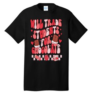 Will Trade Students For Chocolate Teacher Valentines Women Tall T-Shirt