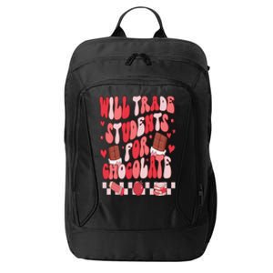 Will Trade Students For Chocolate Teacher Valentines Women City Backpack