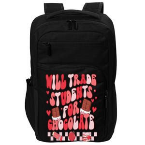 Will Trade Students For Chocolate Teacher Valentines Women Impact Tech Backpack