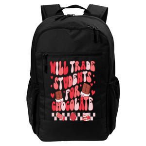 Will Trade Students For Chocolate Teacher Valentines Women Daily Commute Backpack