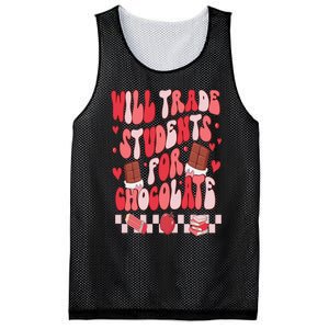 Will Trade Students For Chocolate Teacher Valentines Women Mesh Reversible Basketball Jersey Tank