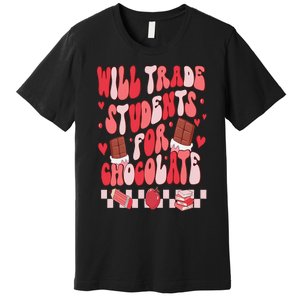 Will Trade Students For Chocolate Teacher Valentines Women Premium T-Shirt