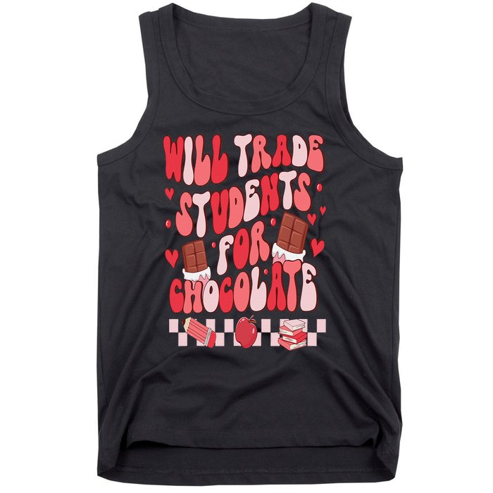 Will Trade Students For Chocolate Teacher Valentines Women Tank Top