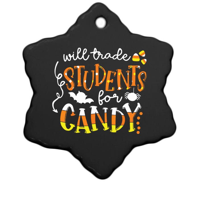 Will Trade Students For Candy Teacher Easy Halloween Costume Ceramic Star Ornament