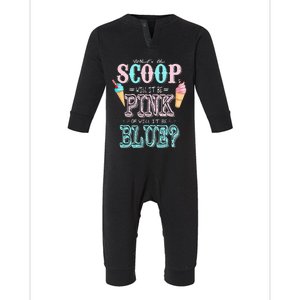 Whats The Scoop Gender Reveal Baby Shower Ice Cream Gift Infant Fleece One Piece