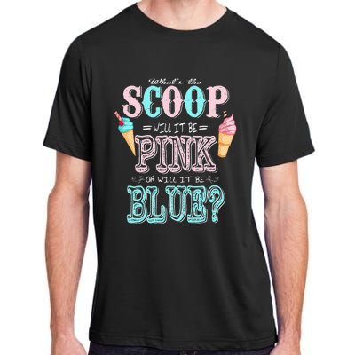 Whats The Scoop Gender Reveal Baby Shower Ice Cream Gift Adult ChromaSoft Performance T-Shirt