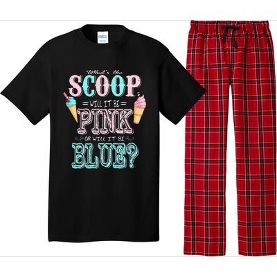 Whats The Scoop Gender Reveal Baby Shower Ice Cream Gift Pajama Set