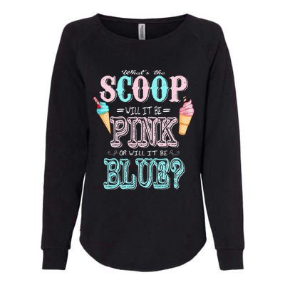 Whats The Scoop Gender Reveal Baby Shower Ice Cream Gift Womens California Wash Sweatshirt