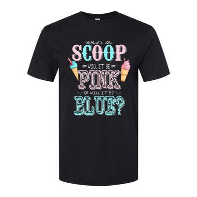 Whats The Scoop Gender Reveal Baby Shower Ice Cream Gift Softstyle CVC T-Shirt