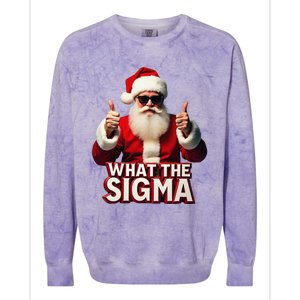 What The Sigma Santa Funny Christmas Meme Xmas Raccoon Colorblast Crewneck Sweatshirt