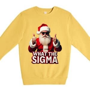 What The Sigma Santa Funny Christmas Meme Xmas Raccoon Premium Crewneck Sweatshirt