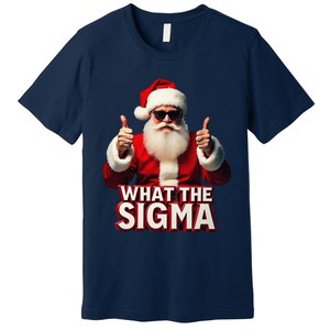 What The Sigma Santa Funny Christmas Meme Xmas Raccoon Premium T-Shirt