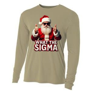 What The Sigma Santa Funny Christmas Meme Xmas Raccoon Cooling Performance Long Sleeve Crew