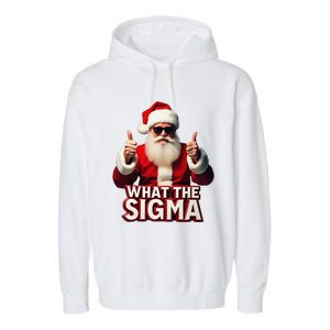 What The Sigma Santa Funny Christmas Meme Xmas Raccoon Garment-Dyed Fleece Hoodie