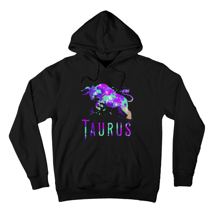 Watercolor Taurus Symbol Zodiac Sign Astrology Horoscope Hoodie