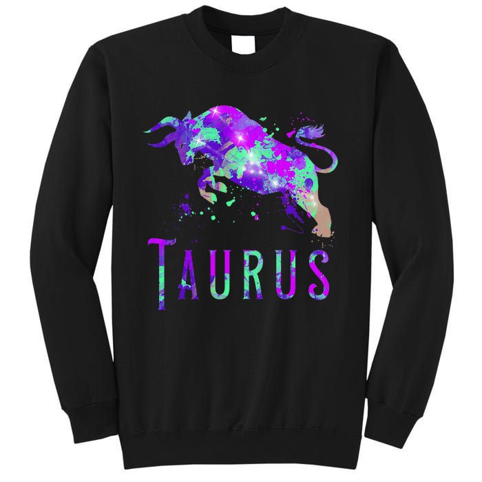 Watercolor Taurus Symbol Zodiac Sign Astrology Horoscope Sweatshirt