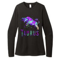 Watercolor Taurus Symbol Zodiac Sign Astrology Horoscope Womens CVC Long Sleeve Shirt