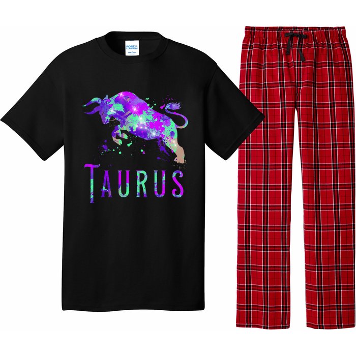 Watercolor Taurus Symbol Zodiac Sign Astrology Horoscope Pajama Set