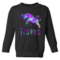 Watercolor Taurus Symbol Zodiac Sign Astrology Horoscope Toddler Sweatshirt