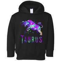 Watercolor Taurus Symbol Zodiac Sign Astrology Horoscope Toddler Hoodie