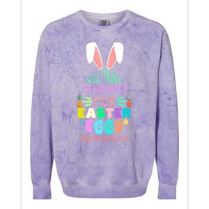 Will Trade Students For Easter Eggs School Nurse Easter Day Great Gift Colorblast Crewneck Sweatshirt