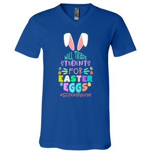 Will Trade Students For Easter Eggs School Nurse Easter Day Great Gift V-Neck T-Shirt