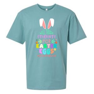 Will Trade Students For Easter Eggs School Nurse Easter Day Great Gift Sueded Cloud Jersey T-Shirt