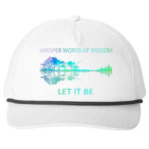 Watercolor Tree Sky There Will Be An Answer Let It Be Guitar Snapback Five-Panel Rope Hat