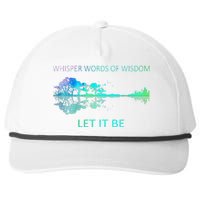 Watercolor Tree Sky There Will Be An Answer Let It Be Guitar Snapback Five-Panel Rope Hat