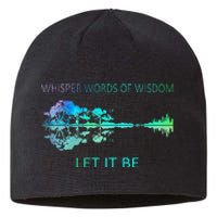 Watercolor Tree Sky There Will Be An Answer Let It Be Guitar Sustainable Beanie