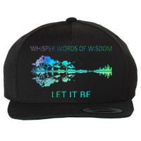 Watercolor Tree Sky There Will Be An Answer Let It Be Guitar Wool Snapback Cap