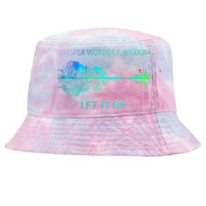 Watercolor Tree Sky There Will Be An Answer Let It Be Guitar Tie-Dyed Bucket Hat